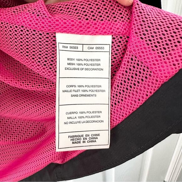 Nike ACG Vintage Black Pink Mesh Hood Cinched Windbreaker Jacket Medium Women - Picture 10 of 12